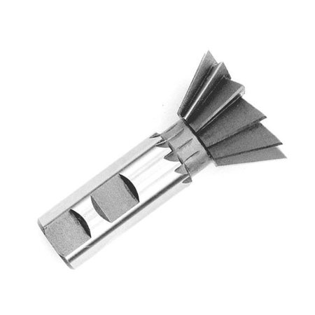 QUALTECH Dovetail Cutter, Series DWC, 34 Diameter Cutter, 214 Overall Length, 38 Shank Diameter, Weld DWCA1410-45